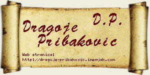 Dragoje Pribaković vizit kartica